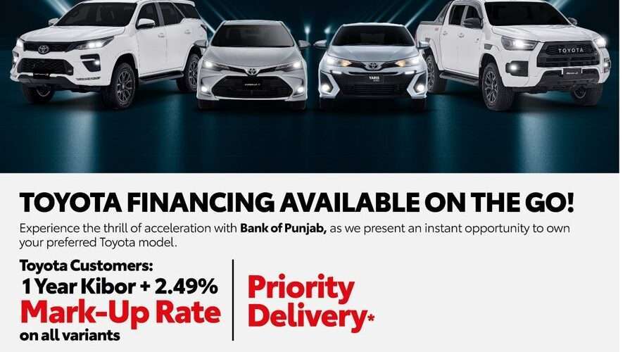 TOYOTA FINANCING AVAILABLE ON THE GO WITH BOP